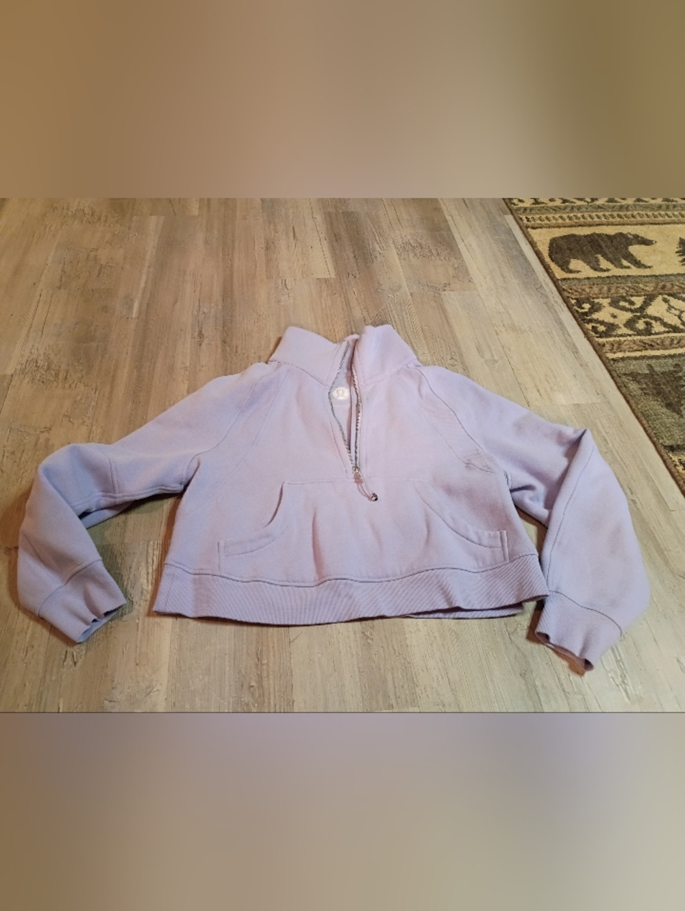 lululemon athletica Lavender Half-Zip Cropped Sweatshirt